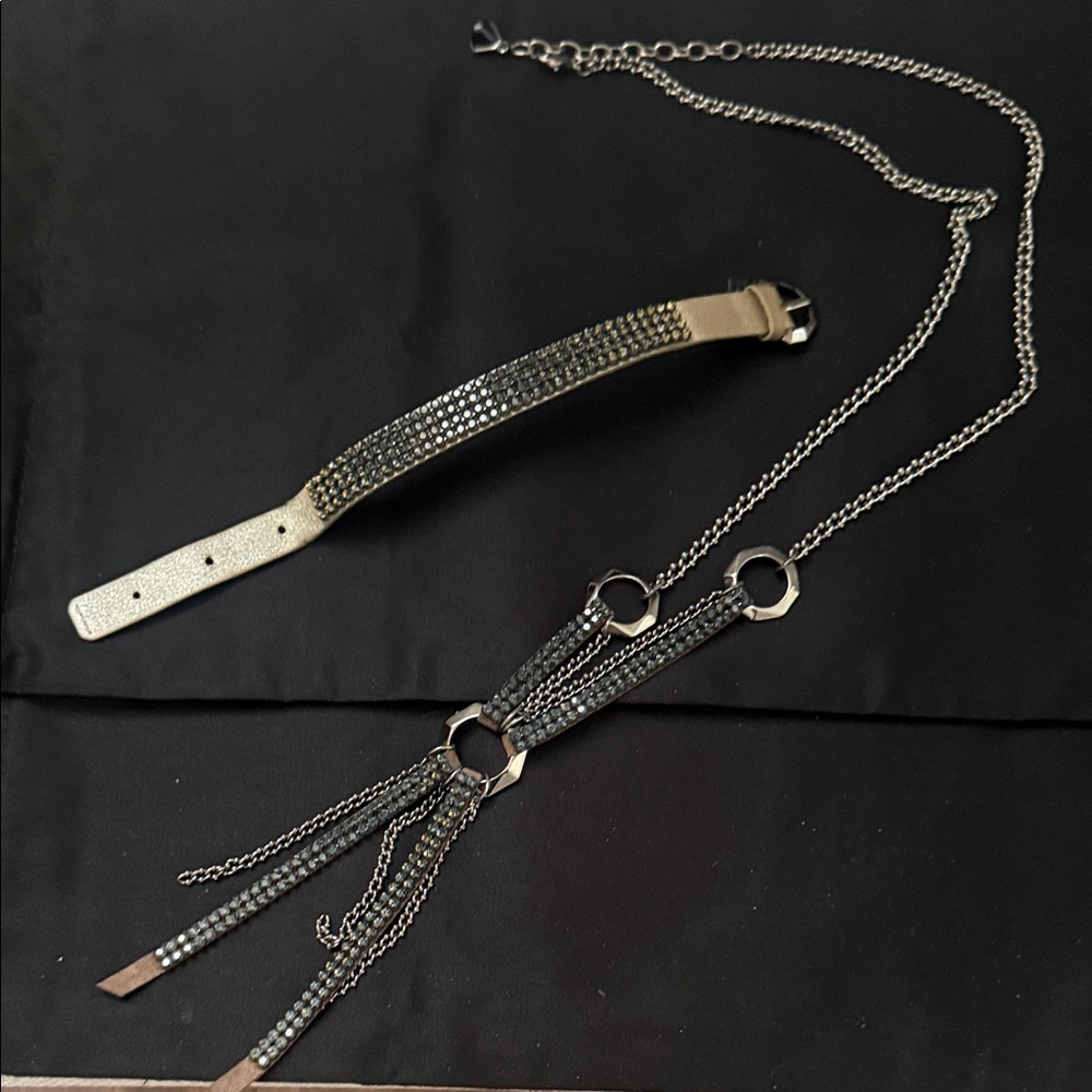 Swarovski Silver and Black Jewelry Set